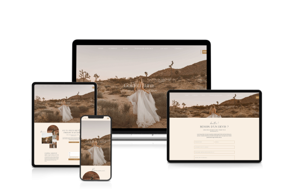 Template Showit Golden Luna