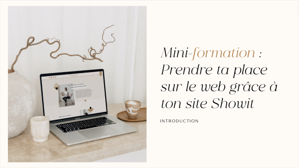 Mini-formation offerte : Prendre ta place sur le web grâce à ton site Showit + template gratuit