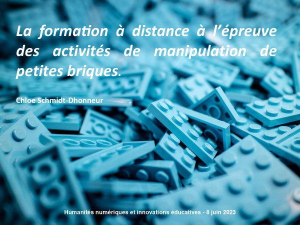 La formation à distance à l'épreuve des activités de manipulation de petites briques - replay